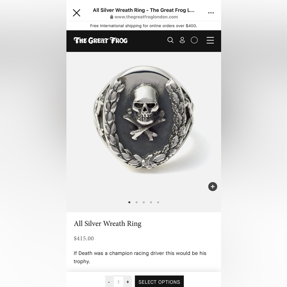 The Great Frog Skull Ring